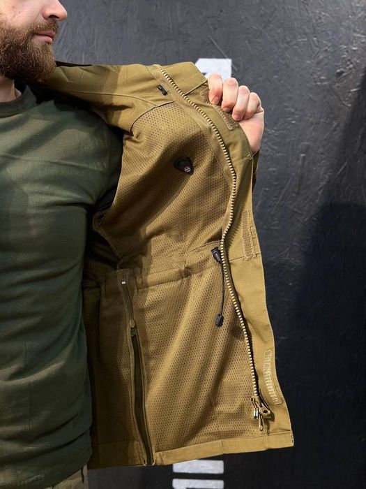 Куртка-парка летняя "койот" дышащая, с подкладкой капюшоном опт дроп