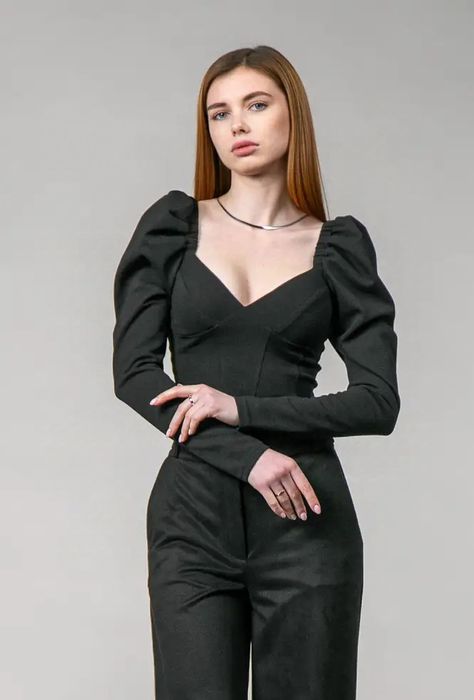 Кроп топ з довгими рукавами