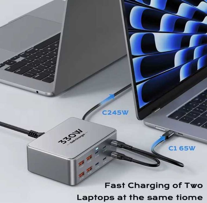 Ładowarka TopZero 330W (6xUSB-C + 4xUSB-A) 100W PD NOWA najtaniej WWA!
