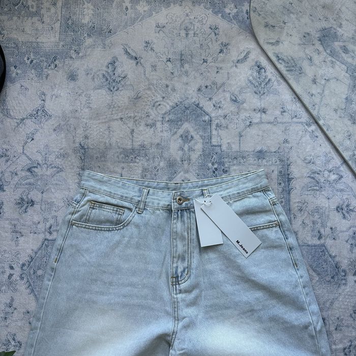 Широкі голубі джинсові шорти baggy oversized sk8 y2k jaded london skater opium rap bootcut шорты короткие old money flared оверсайз реп базові