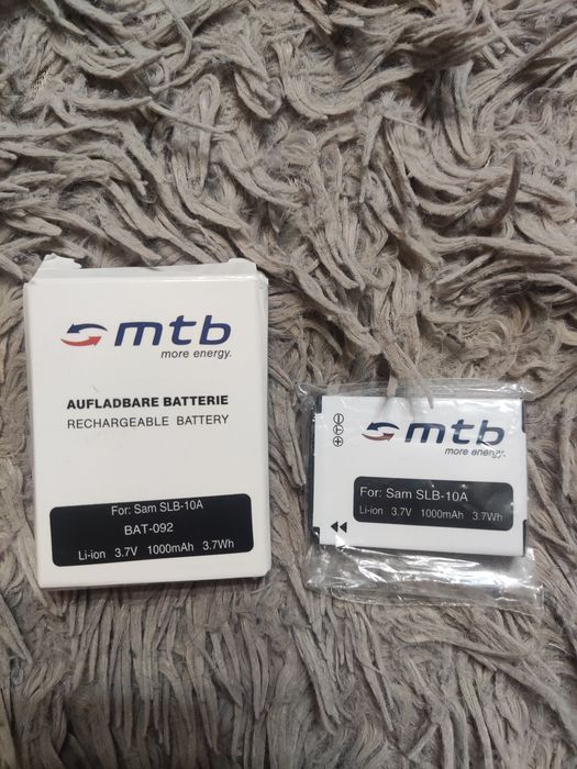 литий-ионный аккумулятор MTB BAT-092, предназначенный для использования в качестве замены батареи Samsung SLB-10A.