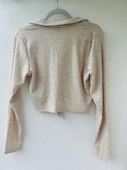 Only prazkowana bluzka crop top bolerko