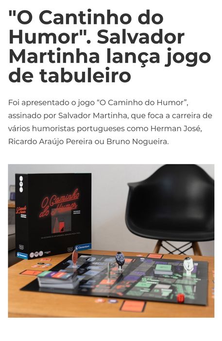 Jogo de tabuleiro O Caminho do Humor
