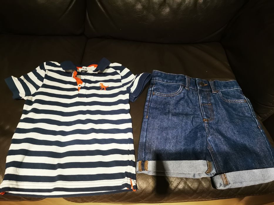 Komplet T-shirt Polo i spodenki 104 C&A
