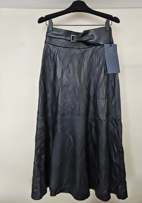 Nowa damska spódnica skórzana z tureckiego butiku Noella Atelier S 36