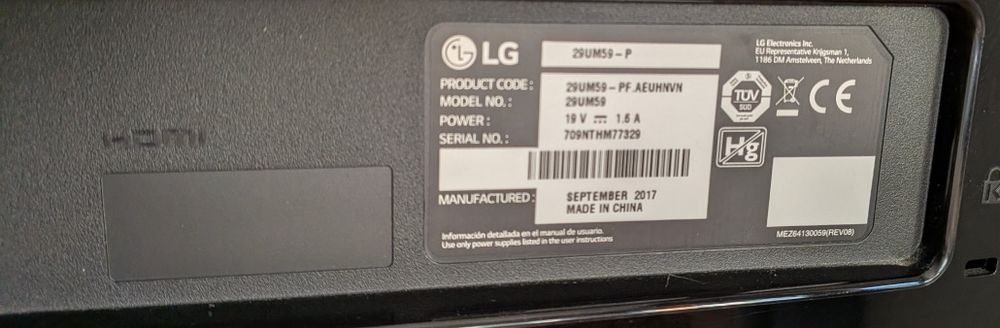 Monitor LG UltraWide 29" IPS (29UM59) – 2560x1080, 75Hz