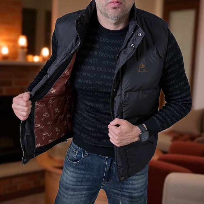 BREND Чоловічий стьоганий жилет Loro Piana 50,52,54,56,58,60 LUX