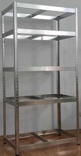 Стеллаж стальной на защелках 180х90х40 см на 5 полок.