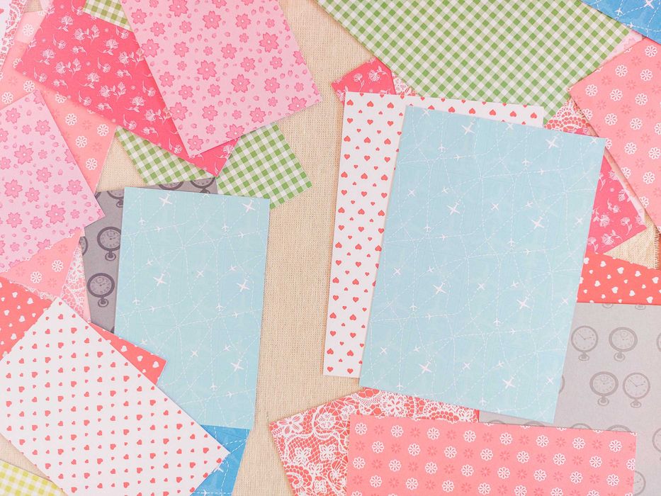 Papel Scrapbook Com Padrões Duplos (20uni) | Junk Journal, Colagem