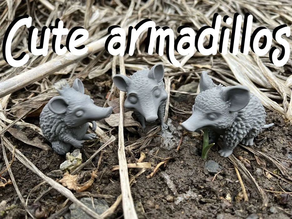 Cute Armadillos for Dioramas and Play