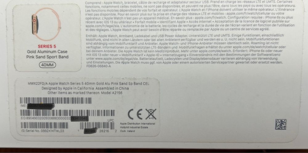 Apple Watch, 5 gps+celular (funciona sem tlm por perto)