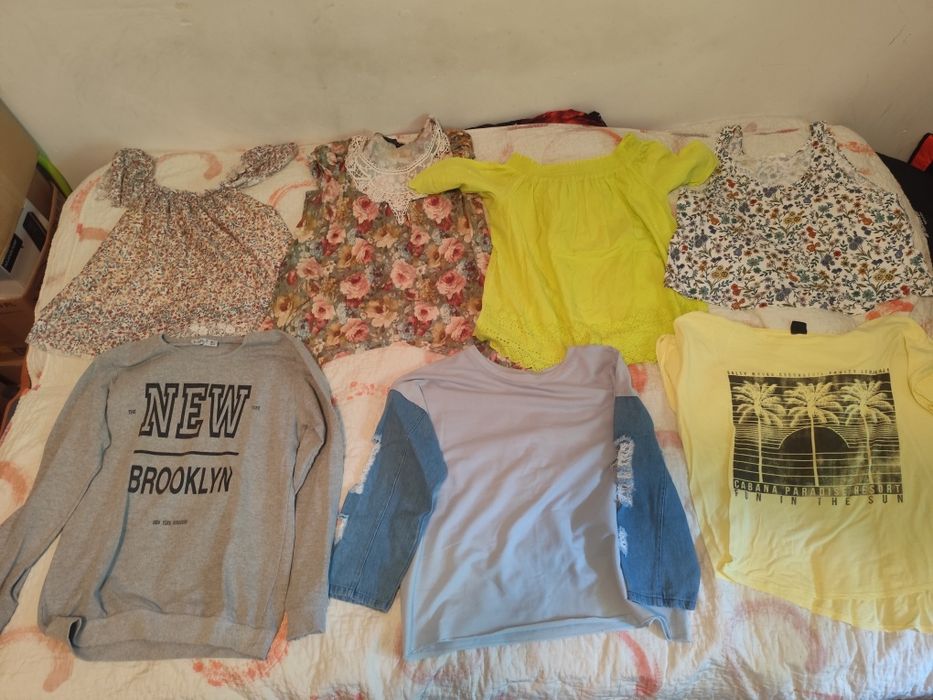 Pudło damskich ubrań L plus buty 39