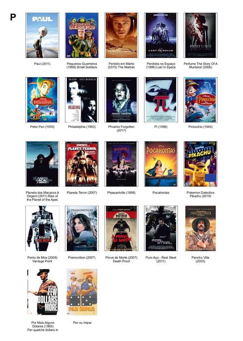 DVDs com filmes e conteúdos diversos – coleção organizada