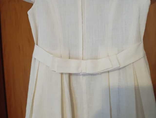 Vestido de Comunhão branco com bordado