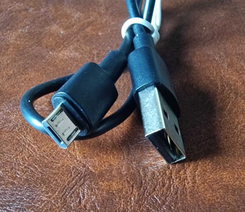 Kabel USB A do USB MICRO przewód połączeniowy czarny 25 cm