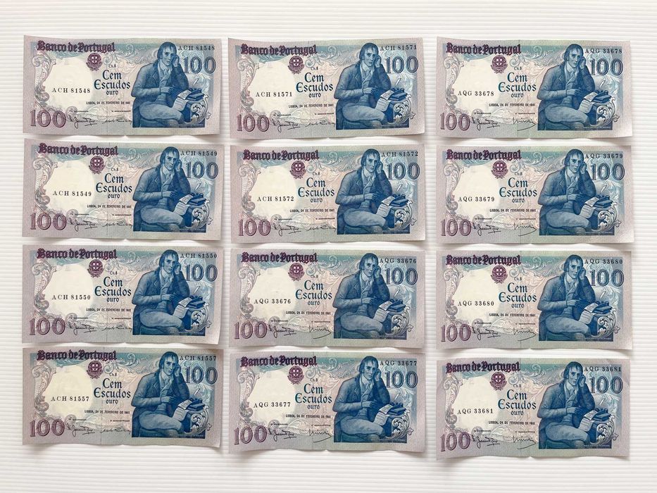 Lote de 49 Notas de Escudos (1000, 100, 50, 20 Escudos)