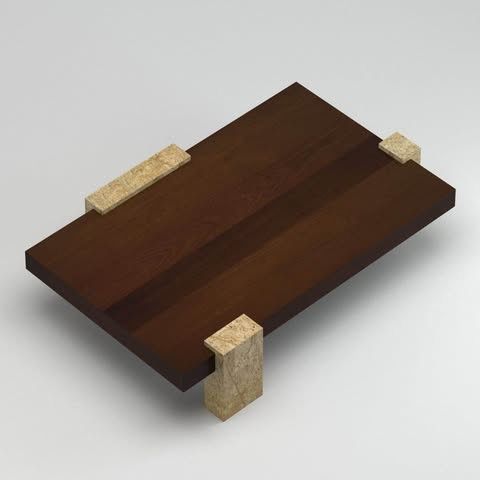 Ekskluzywna ława/stolik kawowy-czarny dąb+granit