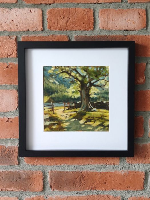 Obraz oprawiony olej na płótnie Maria Sochaczewska 33x33cm