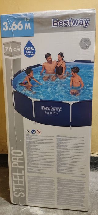 Basen stelażowy bestway 366x76  z pompą, nowy