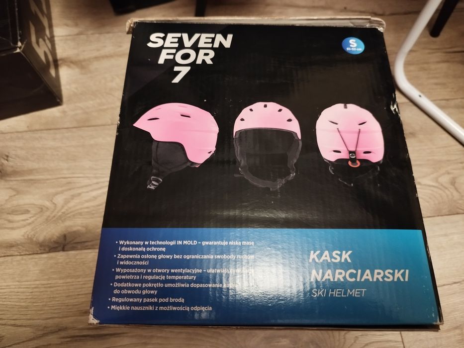 Kask narciarski różowy S 51-53 cm