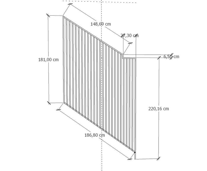 Barierka lamelowa, poręcz, balustrada schodowa