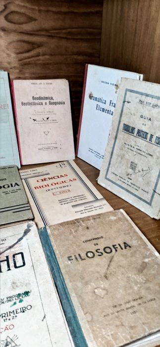 Lote de livros escolares antigos