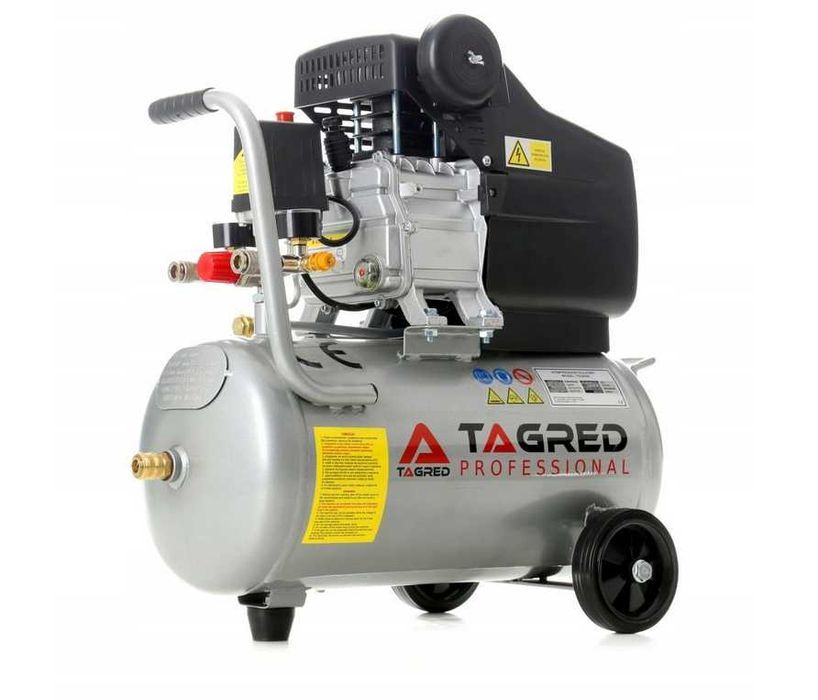 Polski KOMPRESOR OLEJOWY Sprężarka Powietrza 3,4KM 24L + GRATISY