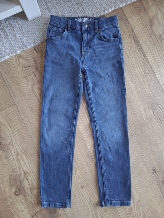 128cm, Jeansy chłopięce straight fit, spodnie jeansowe
