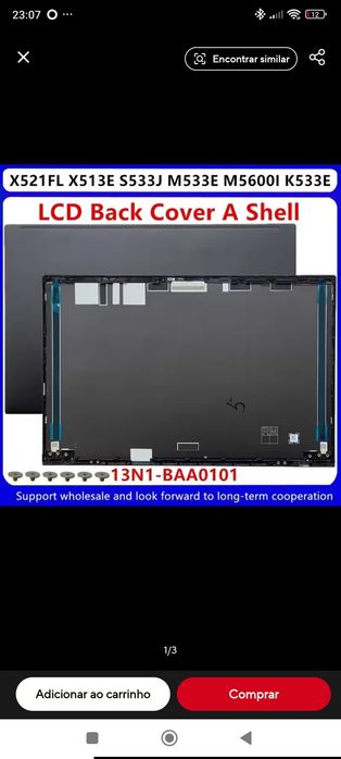 Tampa portátil Asus