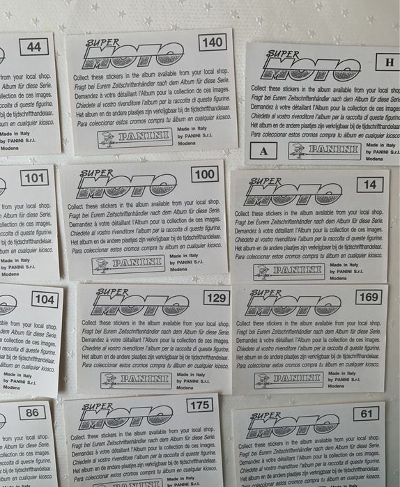 Cromos Batman e Super Moto Aprilia Yamaha Harley Panini Merlin cada 1€