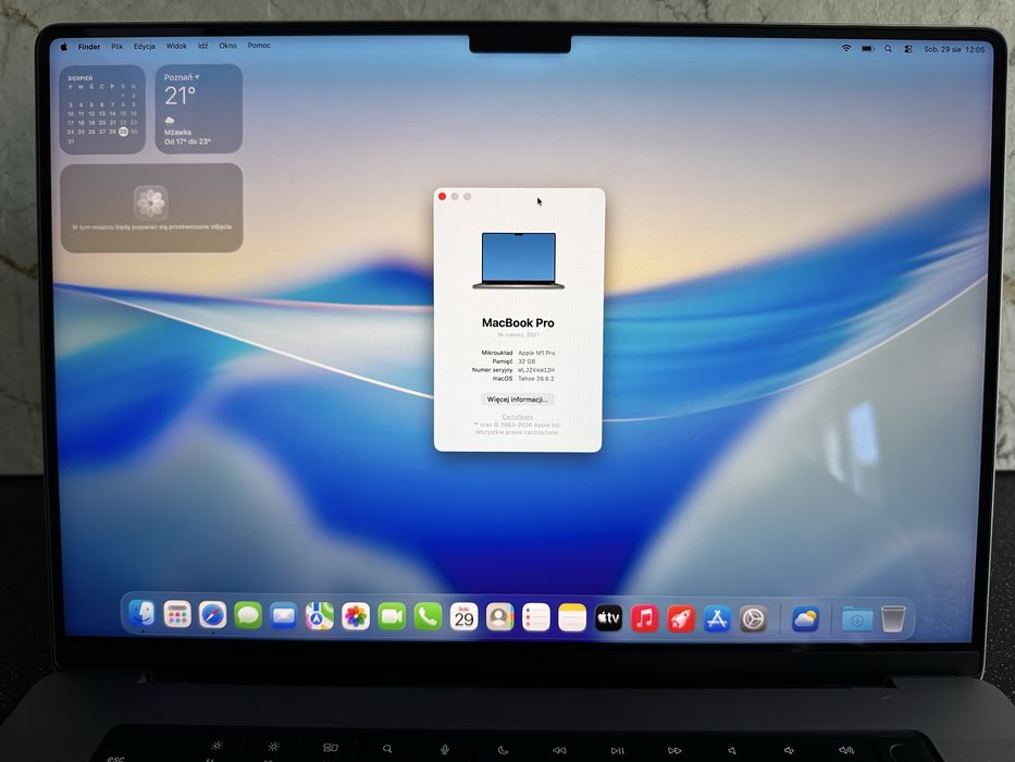 Laptop MacBook Pro 16" M1 Pro / 32 GB RAM / 512 GB SSD / Sprzęt do pracy i grafiki