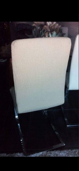 4 cadeiras inox usadas + 4 capas proteção novas