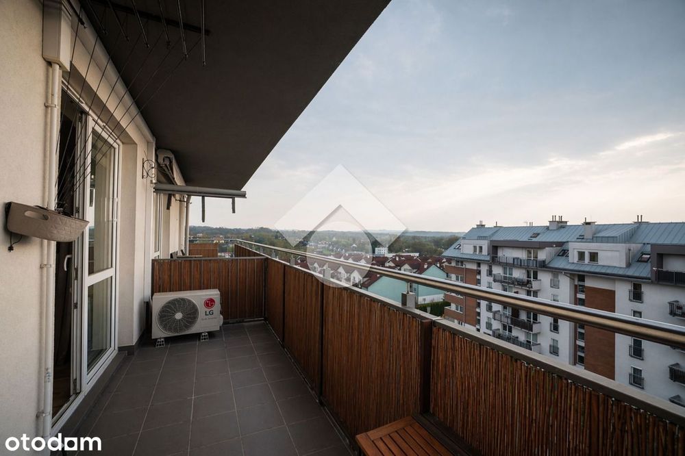 2 pokojowe mieszkanie z dużym balkonem i klimatyzacją