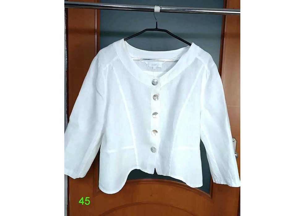 Made in Italy żakiecik lniany roz L