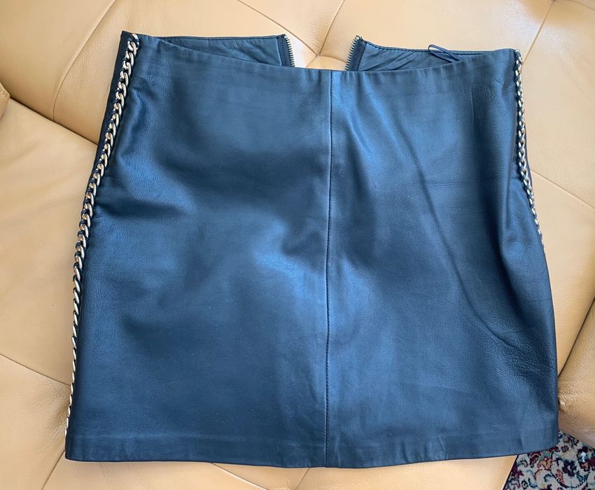 Mango spodnica mini ze skory naturalnej XS