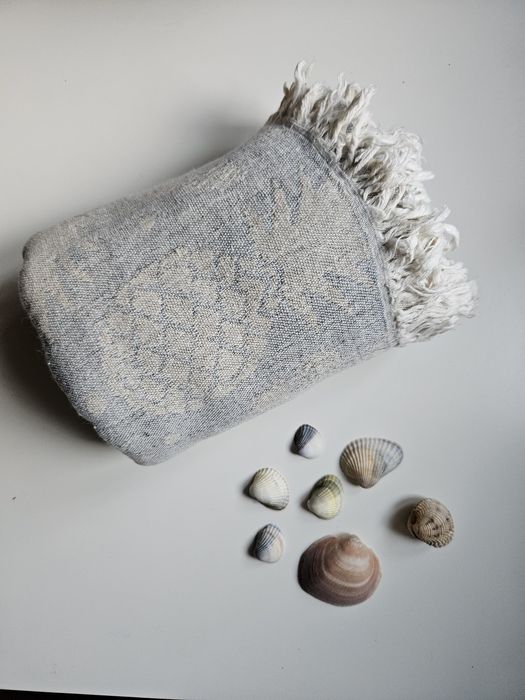 Bawełniany ręcznik plażowy, do sauny Peshtemal w ananasy szary