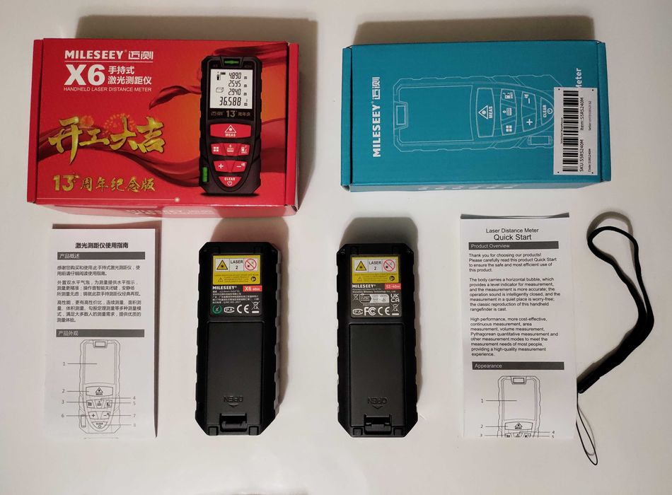 Новый лазерный дальномер Mileseey X6 лазерная рулетка S2 на 40 метров