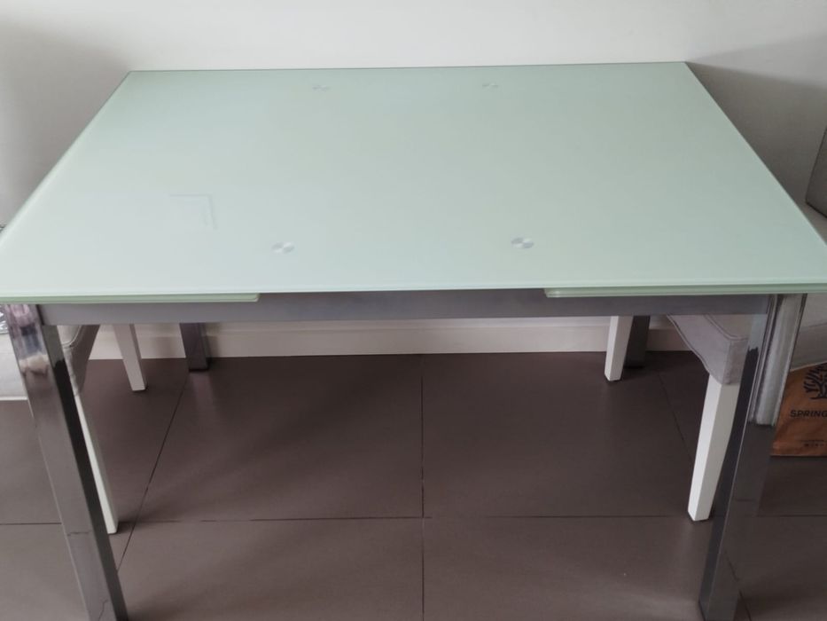 Mesa vidro extensível