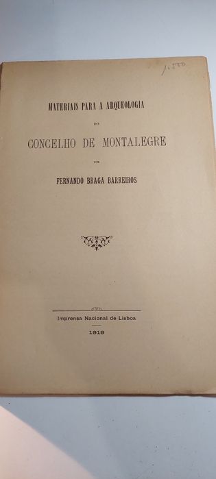 Materiais para a Arqueologia do Concelho de Montalegre (1919)