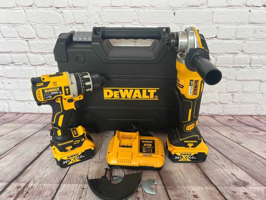 Набір акумуляторний потужний DeWalt 36B Шуруповерт, болгарка