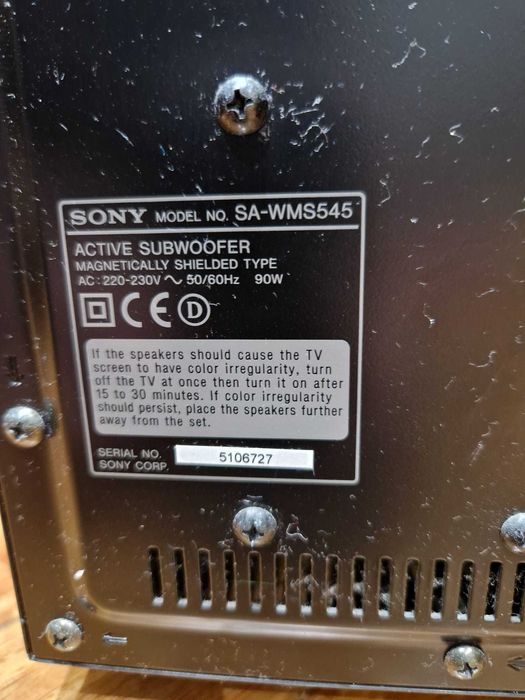 Colunas Home cinema TV - leitor DVD sony