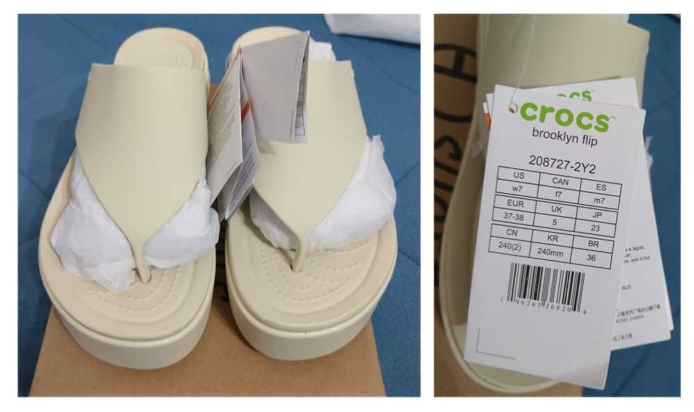 Crocs Brooklyn flip sandalias mulher tam 37,5 (134)