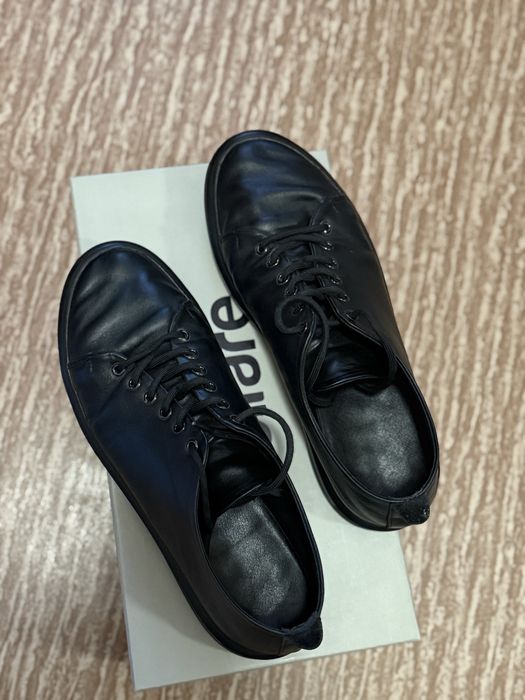 Чорні шкіряні жіночі кеди розмір 41 устілка 27 см