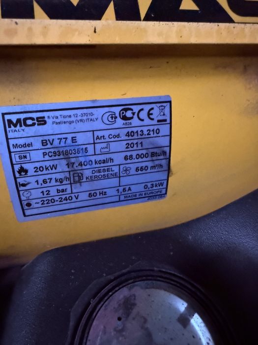 nagrzewnica olejowa master z odprowadzeniem spalin