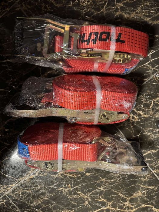 Стяжні ремені нові 10м. 9м 8м. З довгою трещіткою