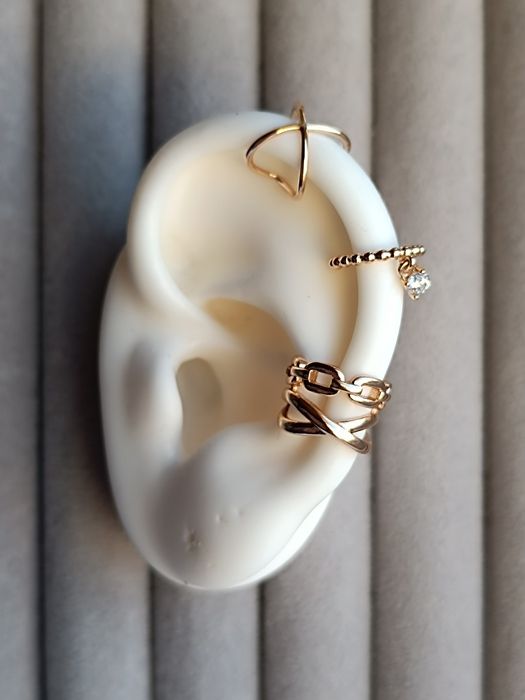 Клипси Сережки святкові,Кафи  Кліпси прокол не потрібен