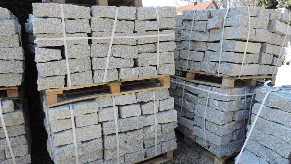 Opornik, Kamień murowy, bloczki granitowe, kostka granitowa, palisada