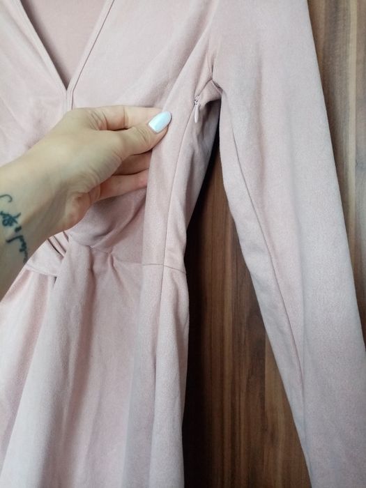 Sukienka pudrowy róż Missguided 38