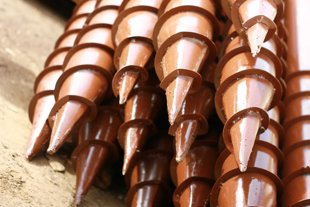 Винтовые сваи, одновитковые, оголовки, наконечники, БЗС, геошуруп