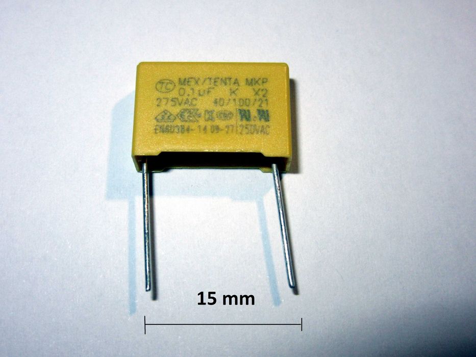 0.1 µF Capacitor, 275 VAC X2, Polypropylene Film ***NEW***64551522592257122